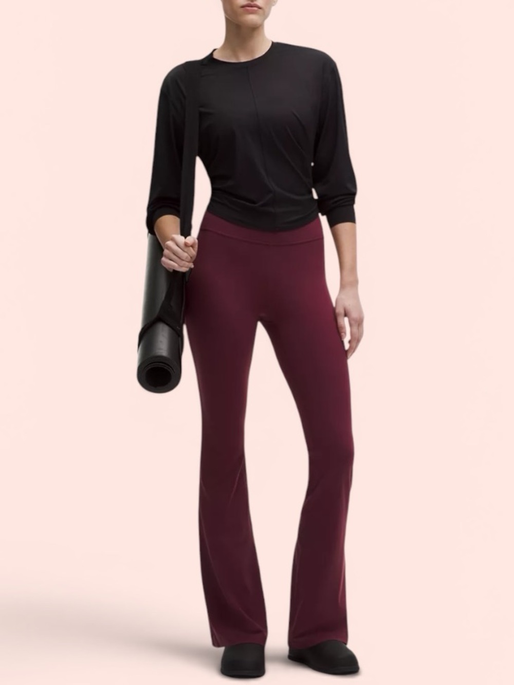 LULULEMON Groove Nulu High-Rise Flared Pant Tall Burgundy Bay 35”